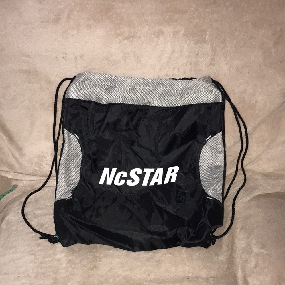 NcStar black white and grey drawstring bag 💕